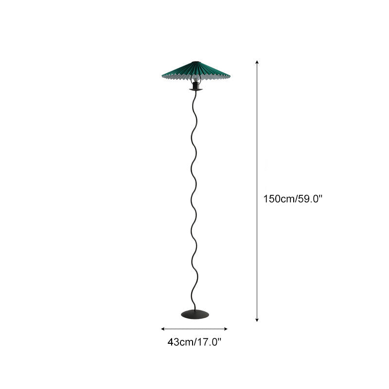 Feyran Pleated Squiggle Floor & Table Lamp