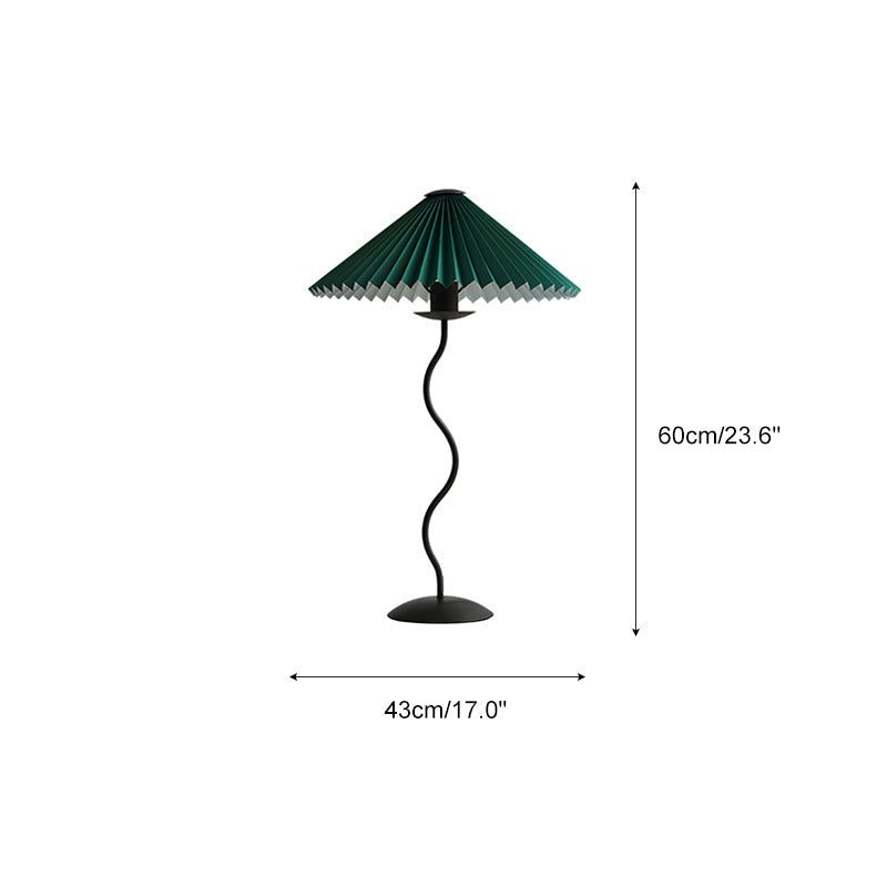Feyran Pleated Squiggle Floor & Table Lamp