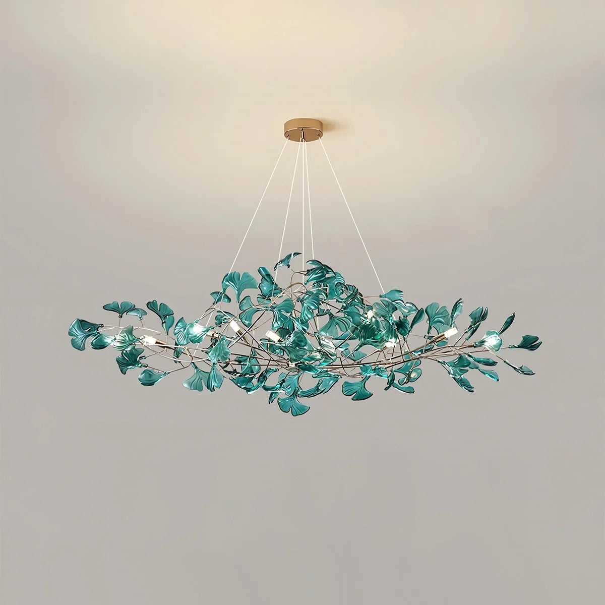 Feyran Acrylic Ginkgo Leaf Chandelier for Dining Area