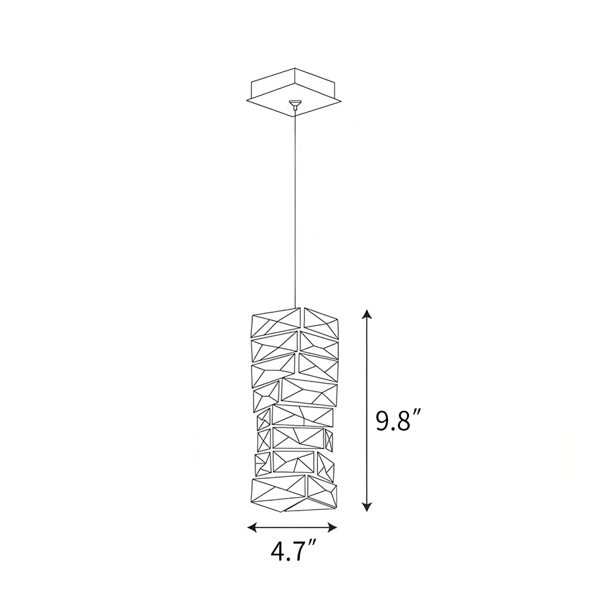 Feyran Leuchten Crystal Pendant Lamp for Dining Room