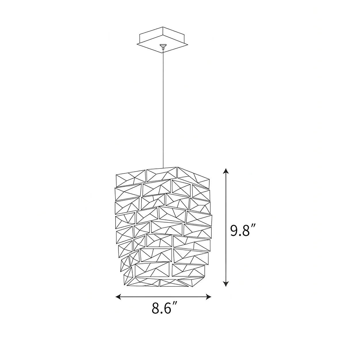 Feyran Leuchten Crystal Pendant Lamp for Dining Room