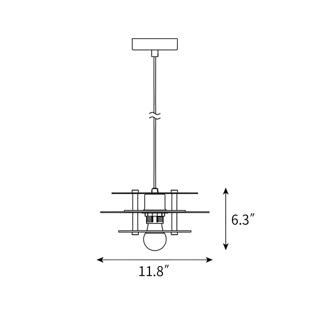 Feyran Triple Disc Pendant Light for Dining Room