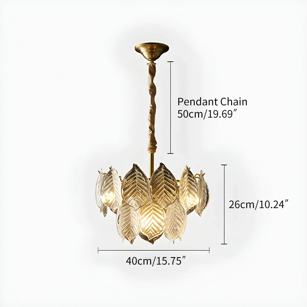 Feyran Tiered Glass Leaf Chandelier