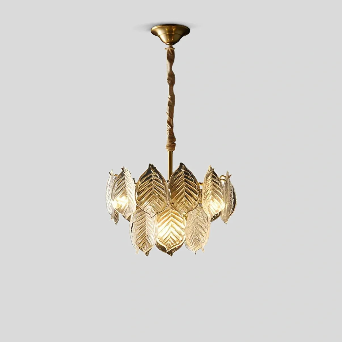Feyran Tiered Glass Leaf Chandelier