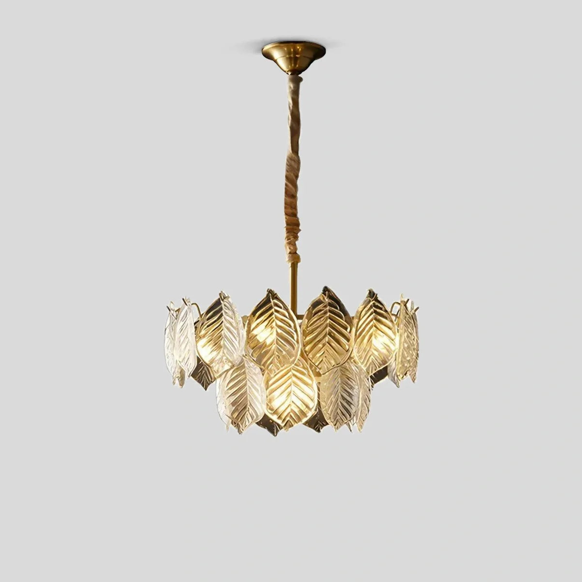 Feyran Tiered Glass Leaf Chandelier