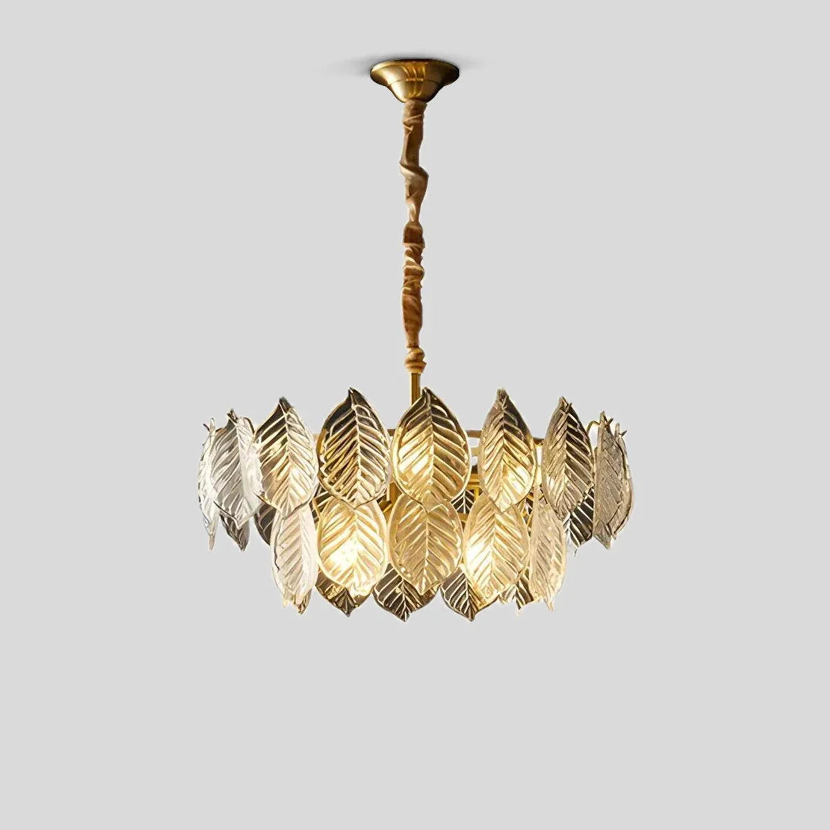 Feyran Tiered Glass Leaf Chandelier