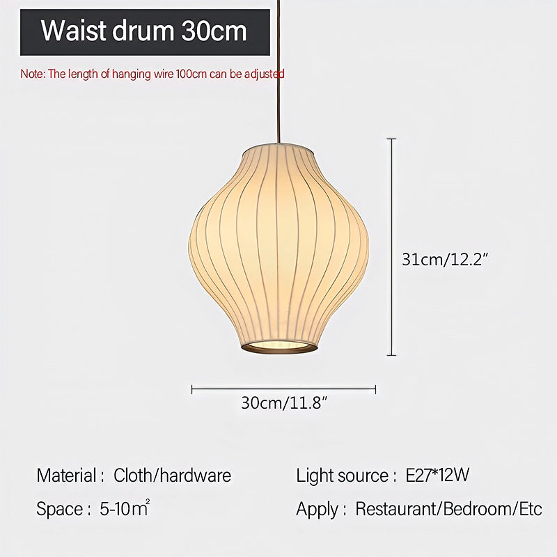 Feyran Vintage LED Silk Lantern Pendant Light
