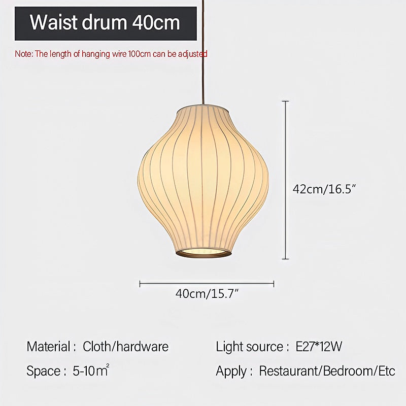 Feyran Vintage LED Silk Lantern Pendant Light