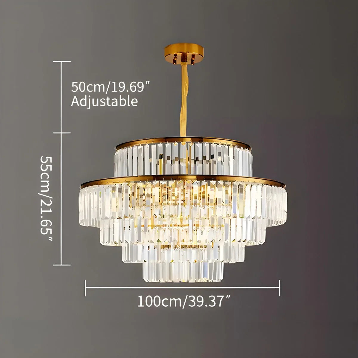 Feyran Light Luxury Crystal Chandelier for Living Room