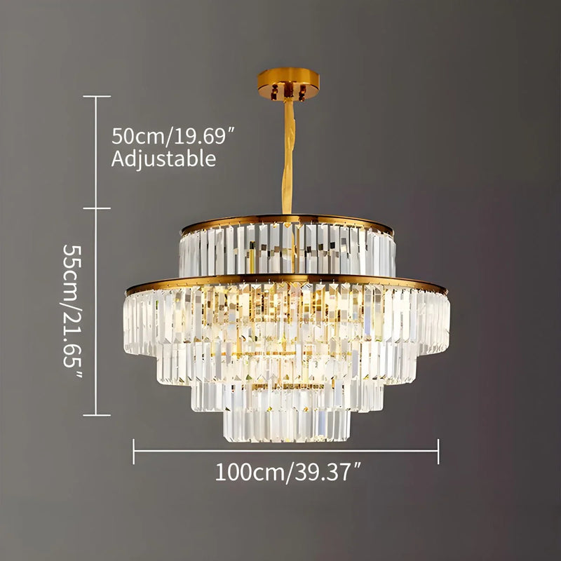 Feyran Light Luxury Crystal Chandelier for Living Room