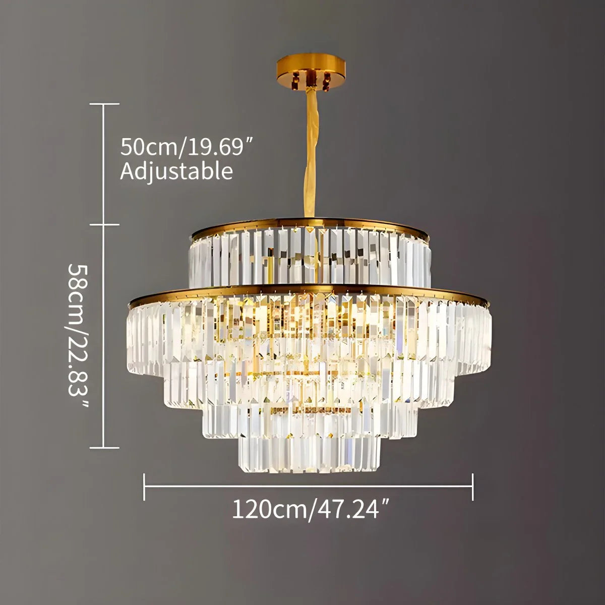 Feyran Light Luxury Crystal Chandelier for Living Room