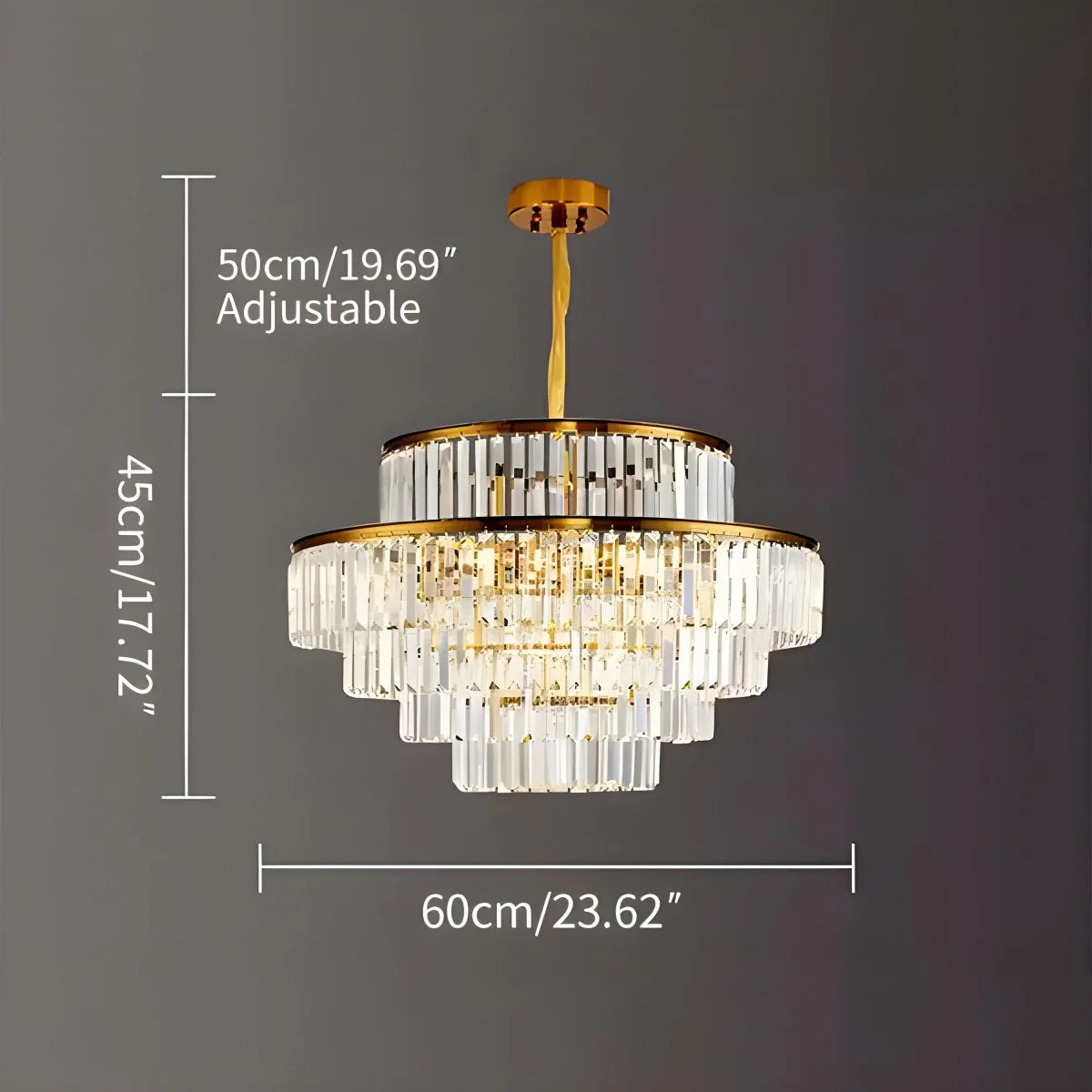 Feyran Light Luxury Crystal Chandelier for Living Room