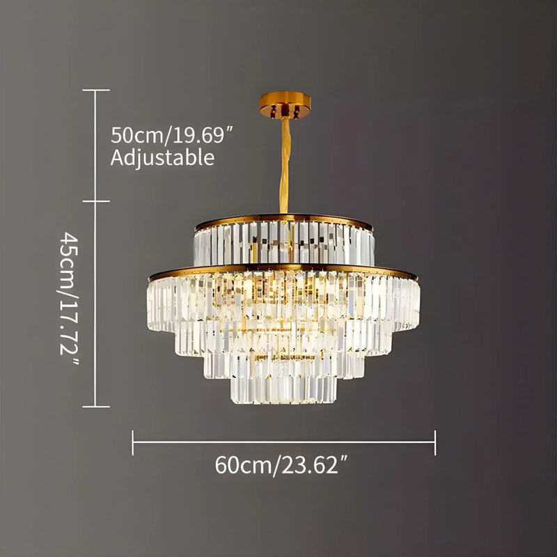 Feyran Light Luxury Crystal Chandelier for Living Room