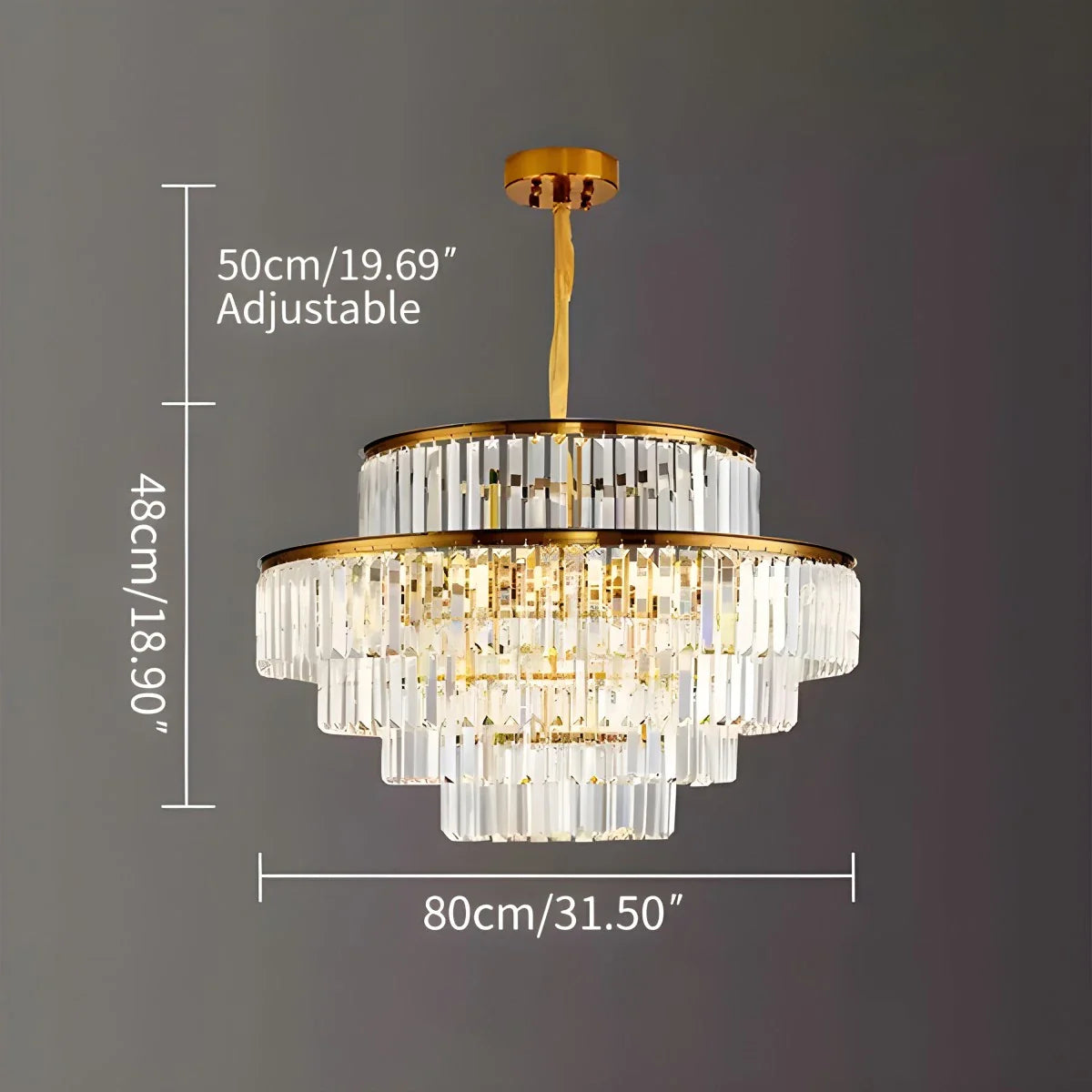 Feyran Light Luxury Crystal Chandelier for Living Room