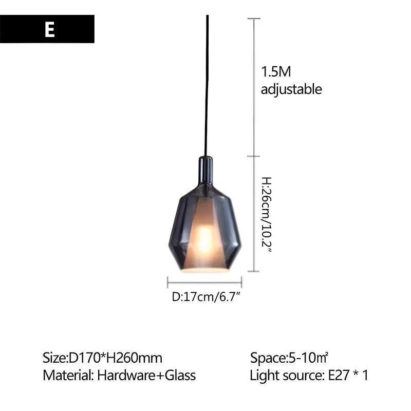 Feyran Modern Minimalist LED Glass Pendant Light for Kitchen