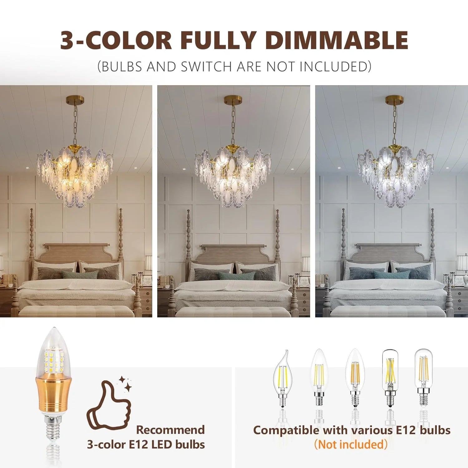 Elegant Crystal Leaf Chandelier - Feyran