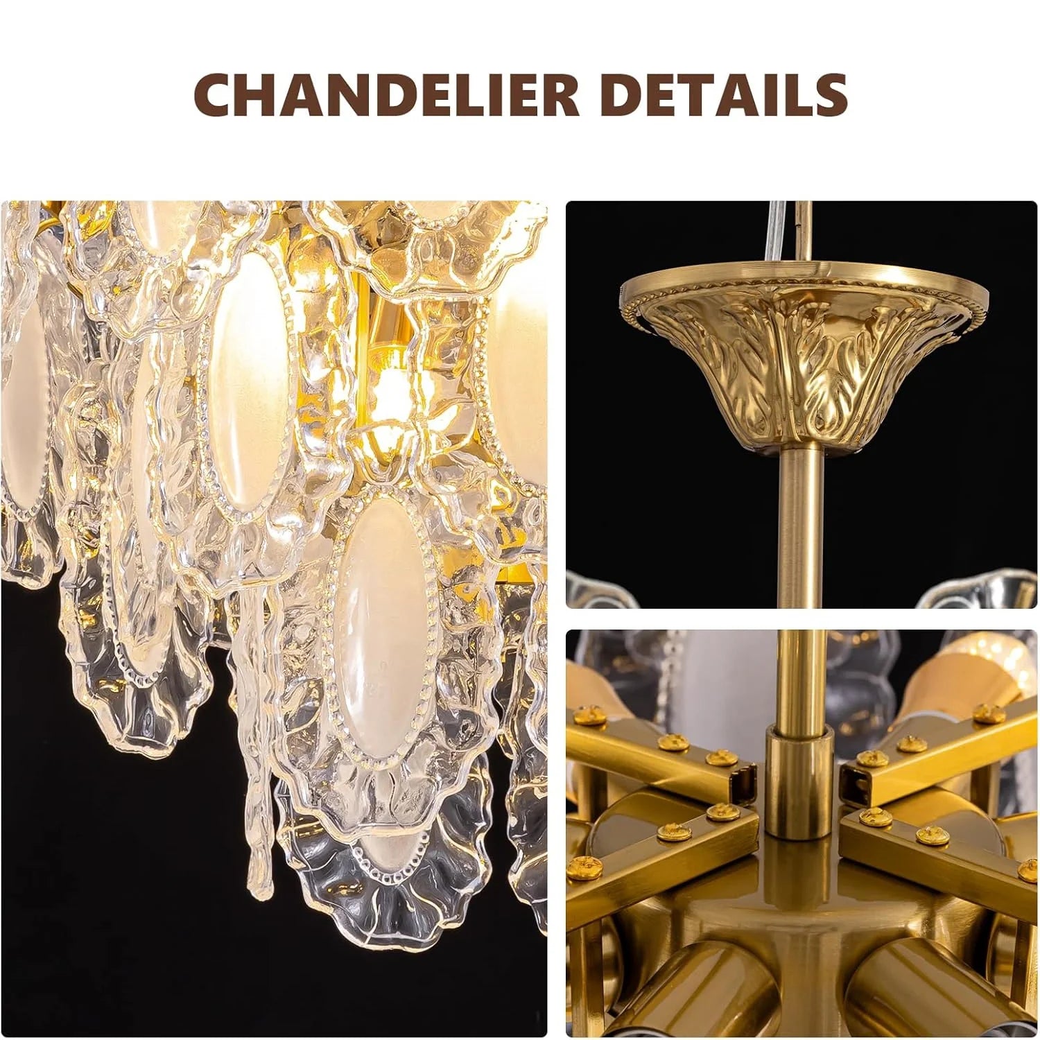 Elegant Crystal Leaf Chandelier - Feyran