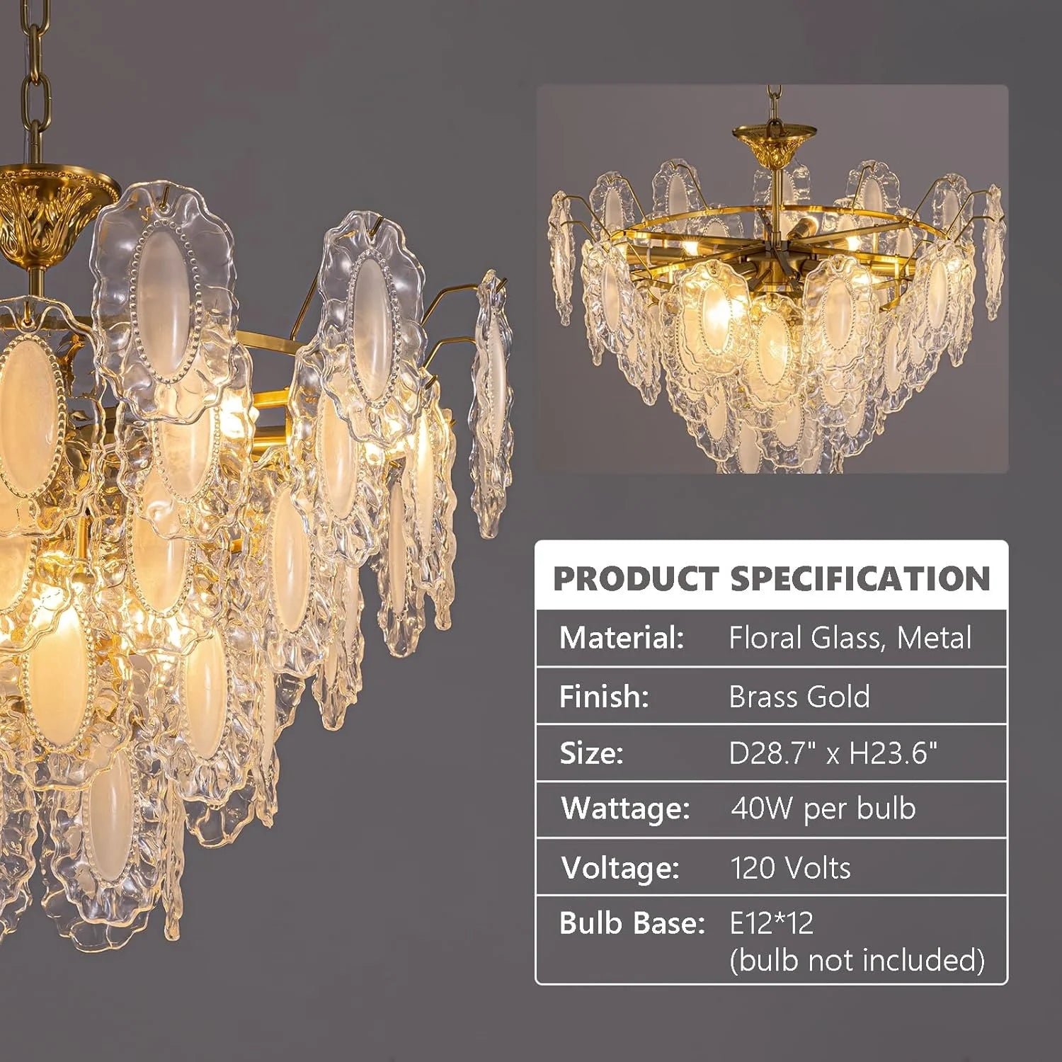 Elegant Crystal Leaf Chandelier - Feyran