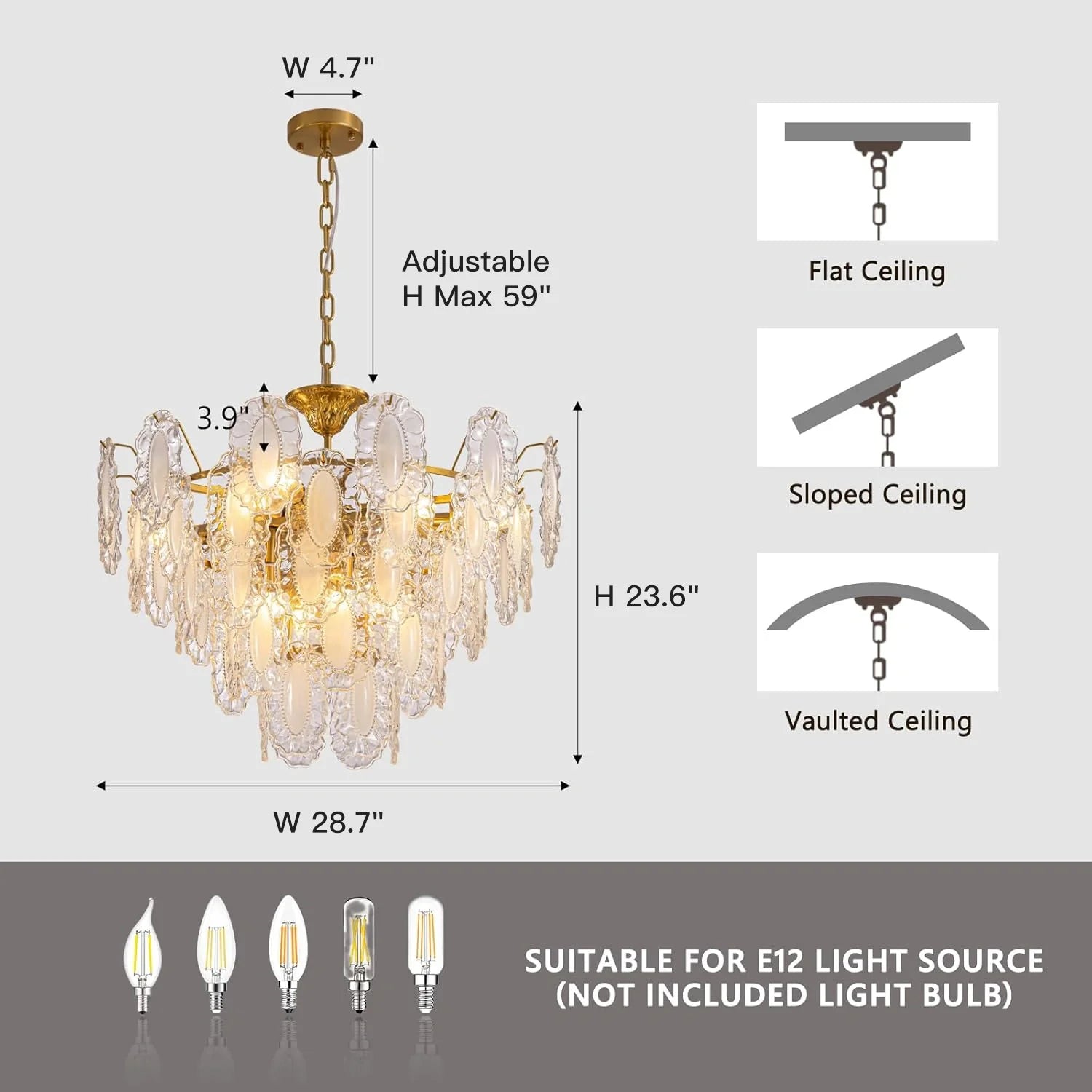 Elegant Crystal Leaf Chandelier - Feyran