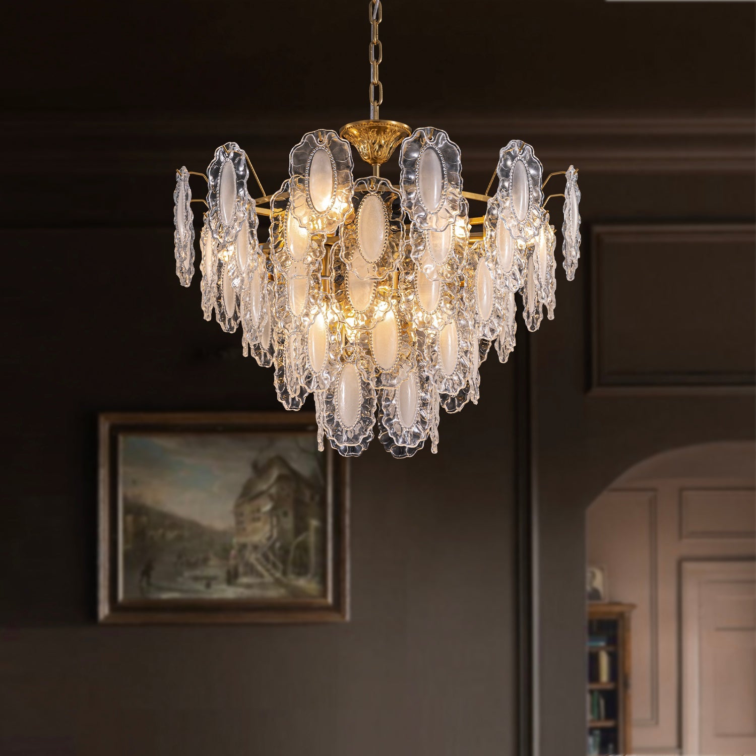 Elegant Crystal Leaf Chandelier - Feyran