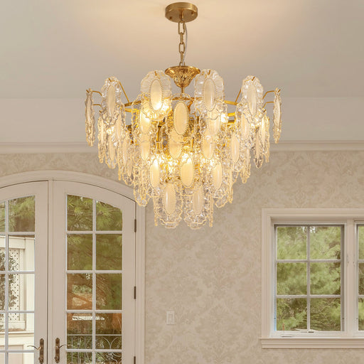 Elegant Crystal Leaf Chandelier - Feyran