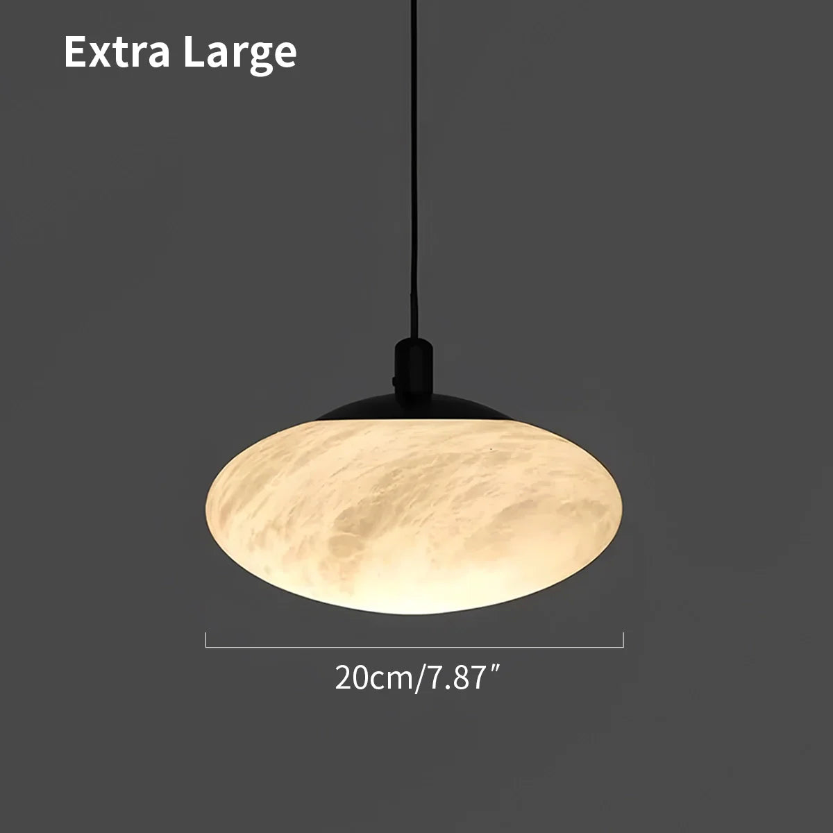 Feyran Modern Oval Bedroom Spanish Alabaster Pendant Light