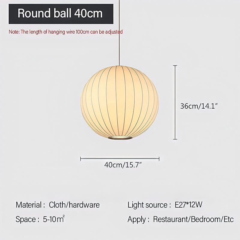 Feyran Vintage LED Silk Lantern Pendant Light