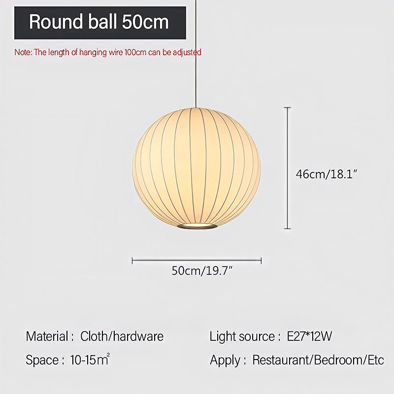 Feyran Vintage LED Silk Lantern Pendant Light