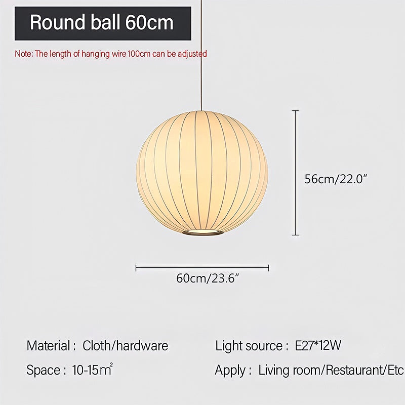 Feyran Vintage LED Silk Lantern Pendant Light