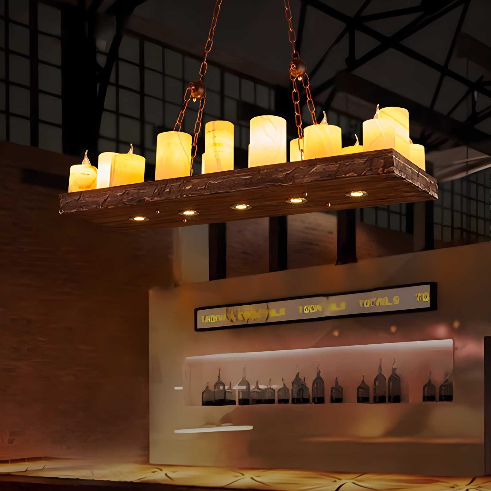 Feyran Austin Farmhouse Candle Chandelier