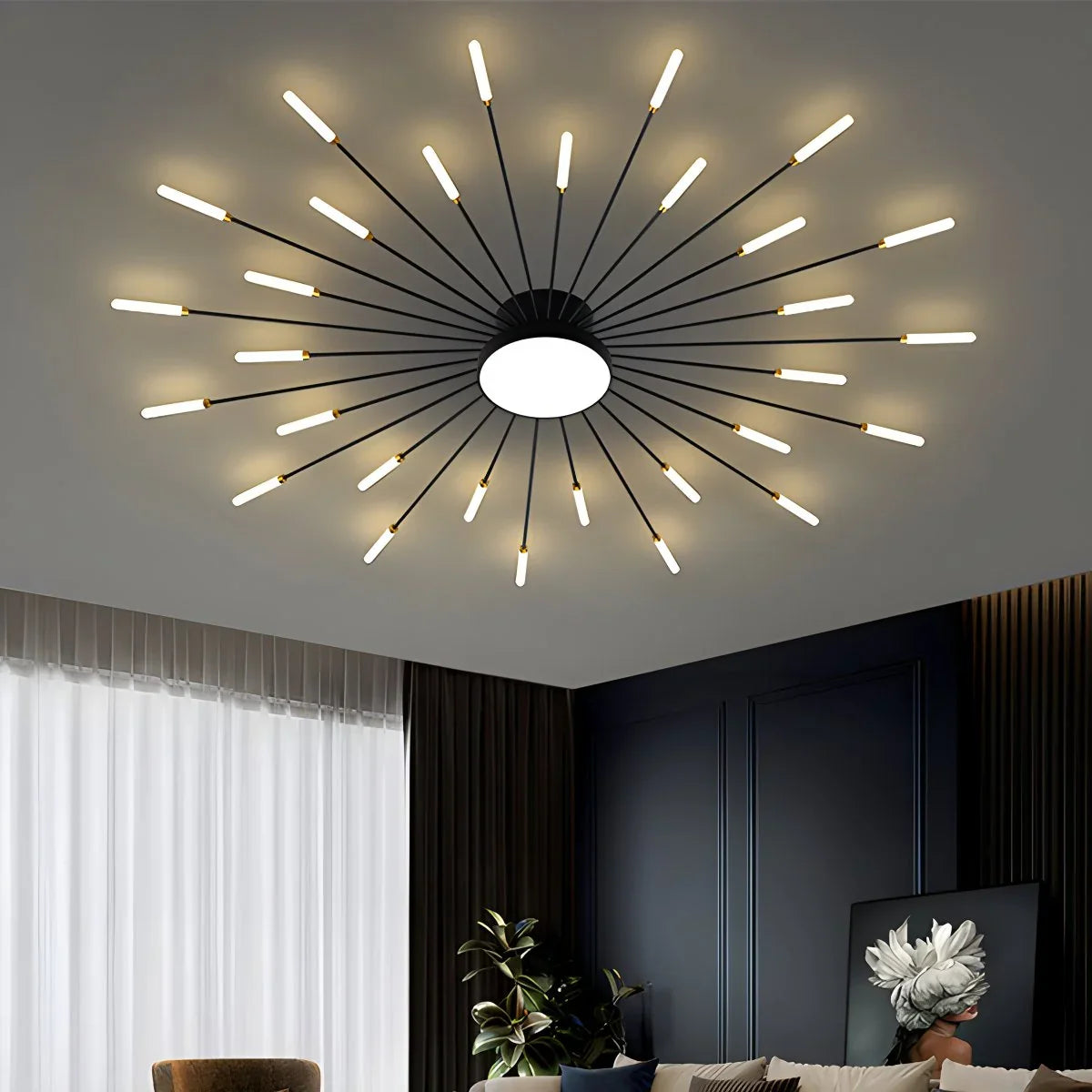 Feyran Fireworks Swirl Ceiling Light for Living Room