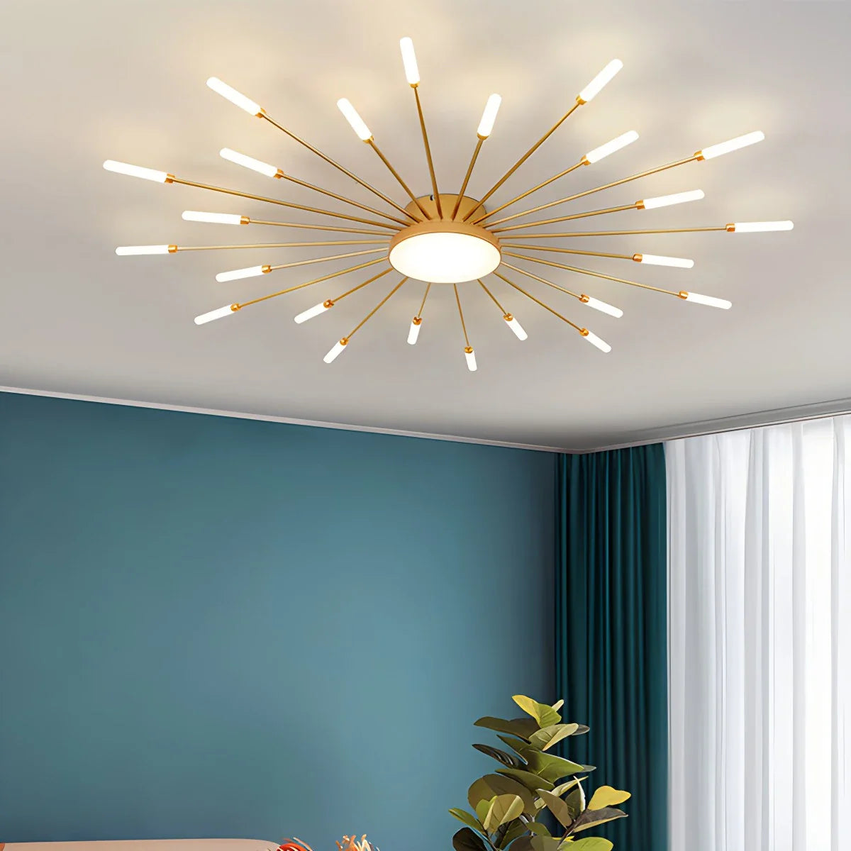Feyran Fireworks Swirl Ceiling Light for Living Room