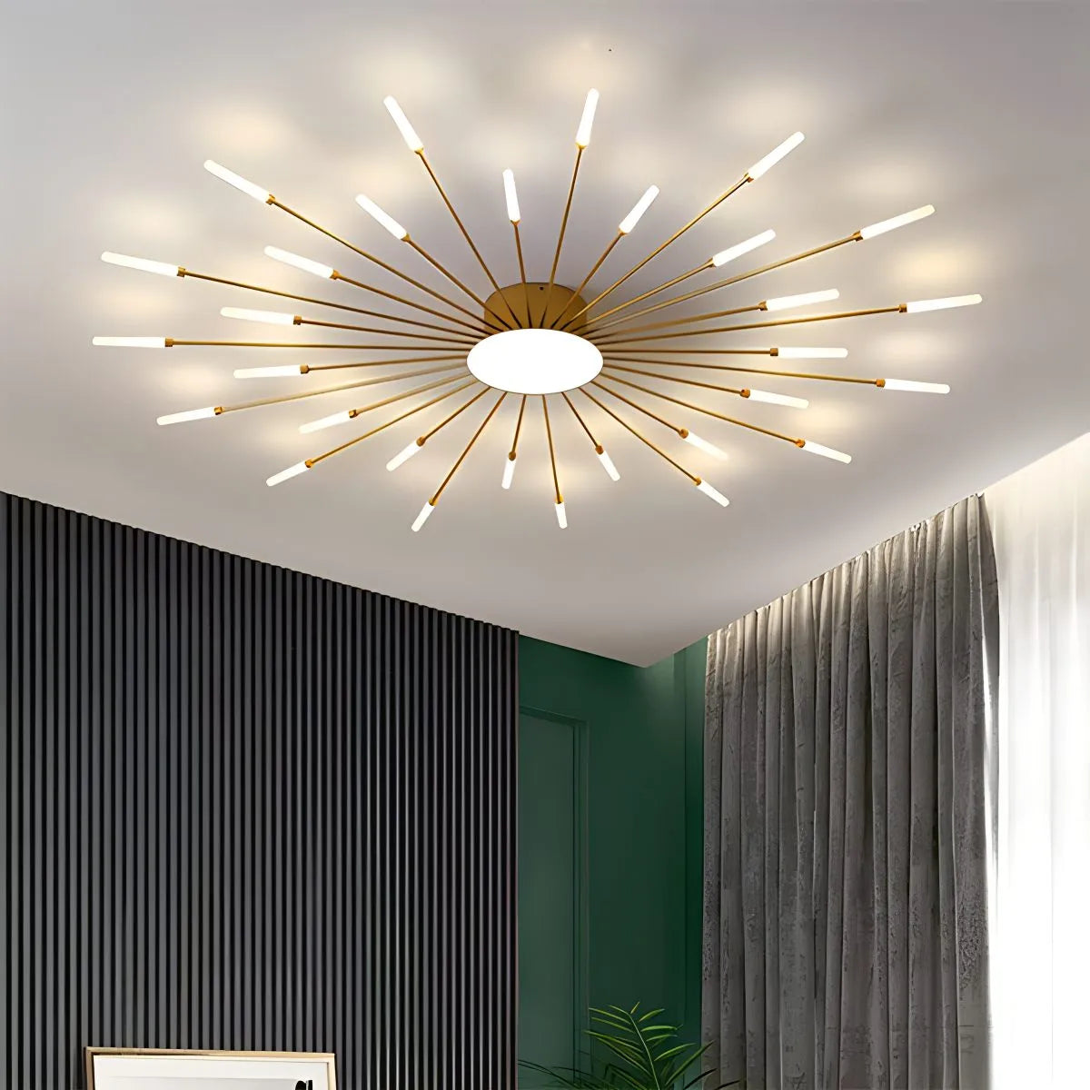Feyran Fireworks Swirl Ceiling Light for Living Room