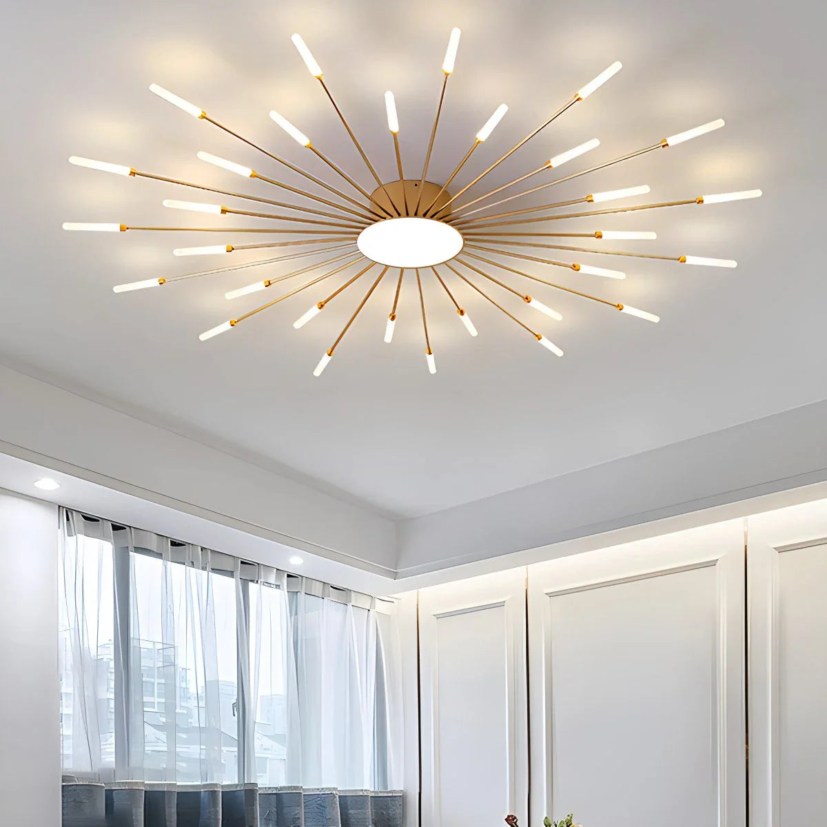 Feyran Fireworks Swirl Ceiling Light for Living Room