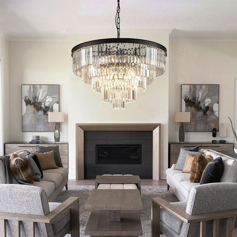 Five & Seven Tiers Crystal Chandelier - Pendant Light - Living Room | Feyran