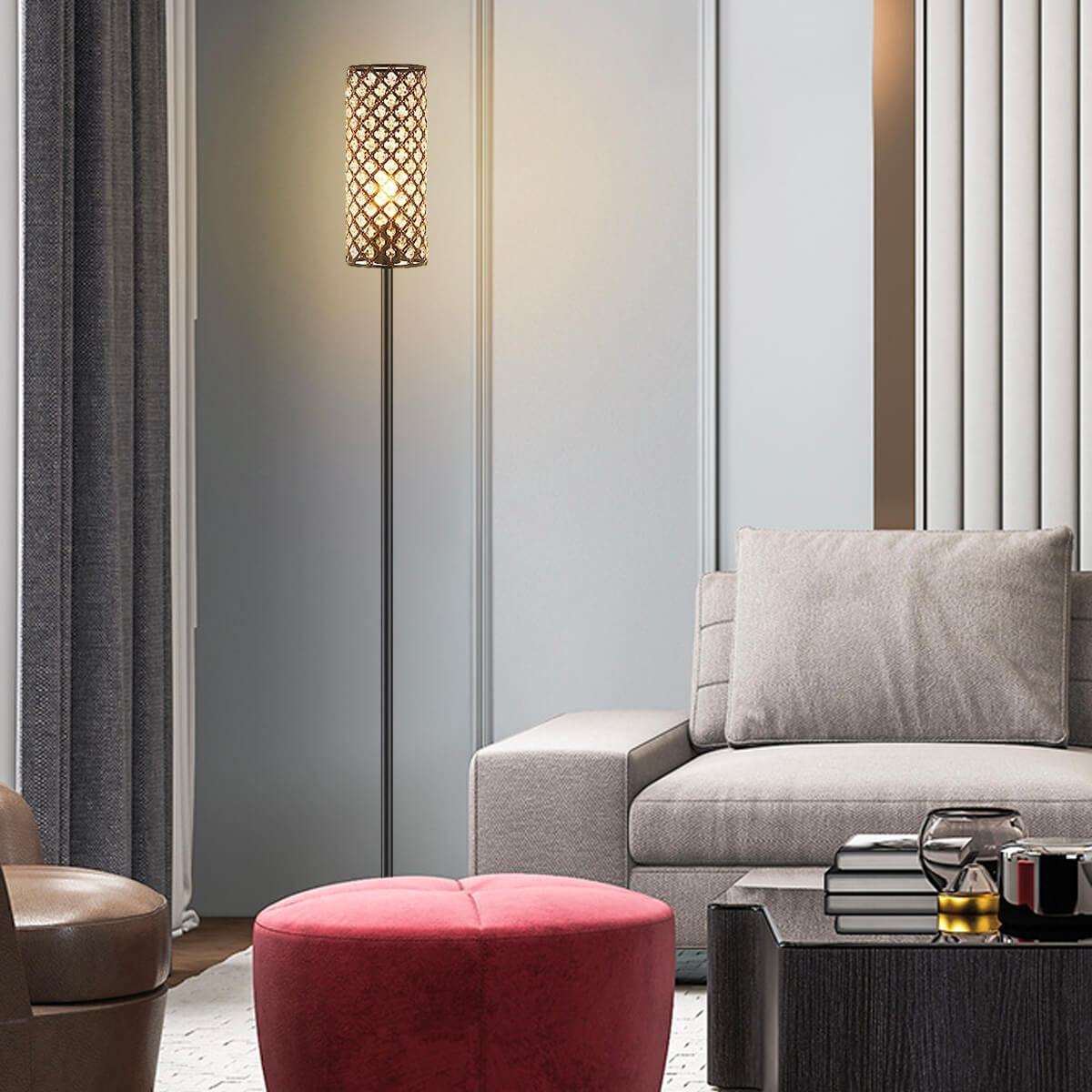 Floor-lamp-iron-modern-crystal-sofa-bedside-lamps-living room1 | Feyran