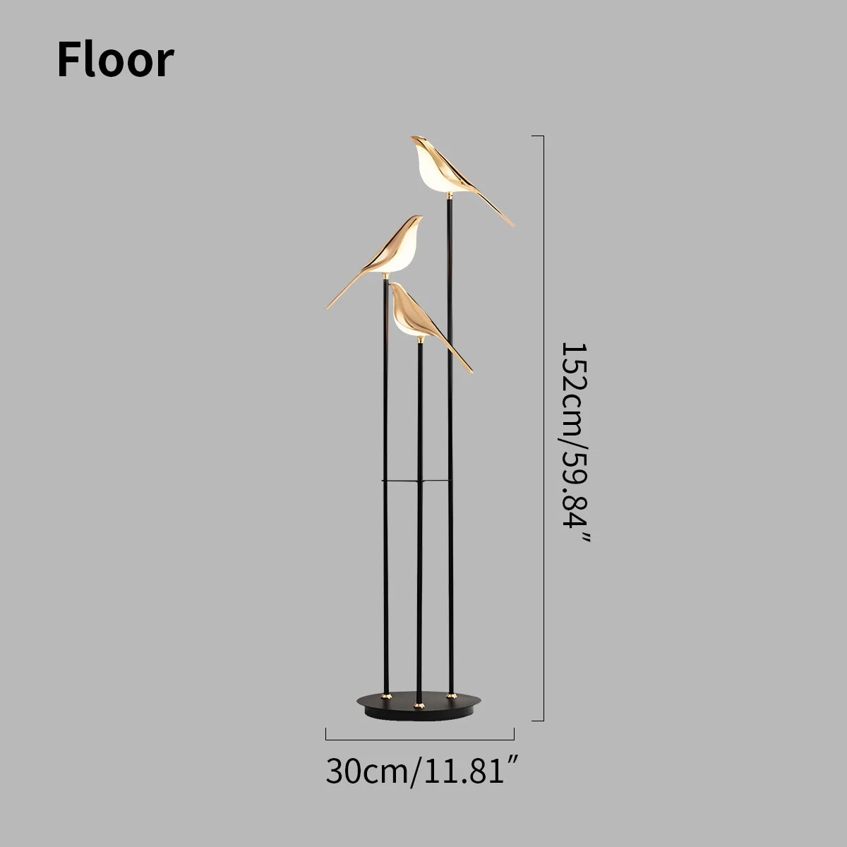 Feyran Modern Gold Birds LED Chandelier