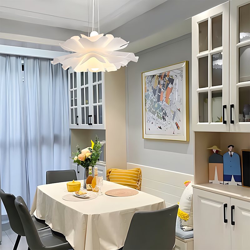 Feyran White Flower Pendant Light for Living Room