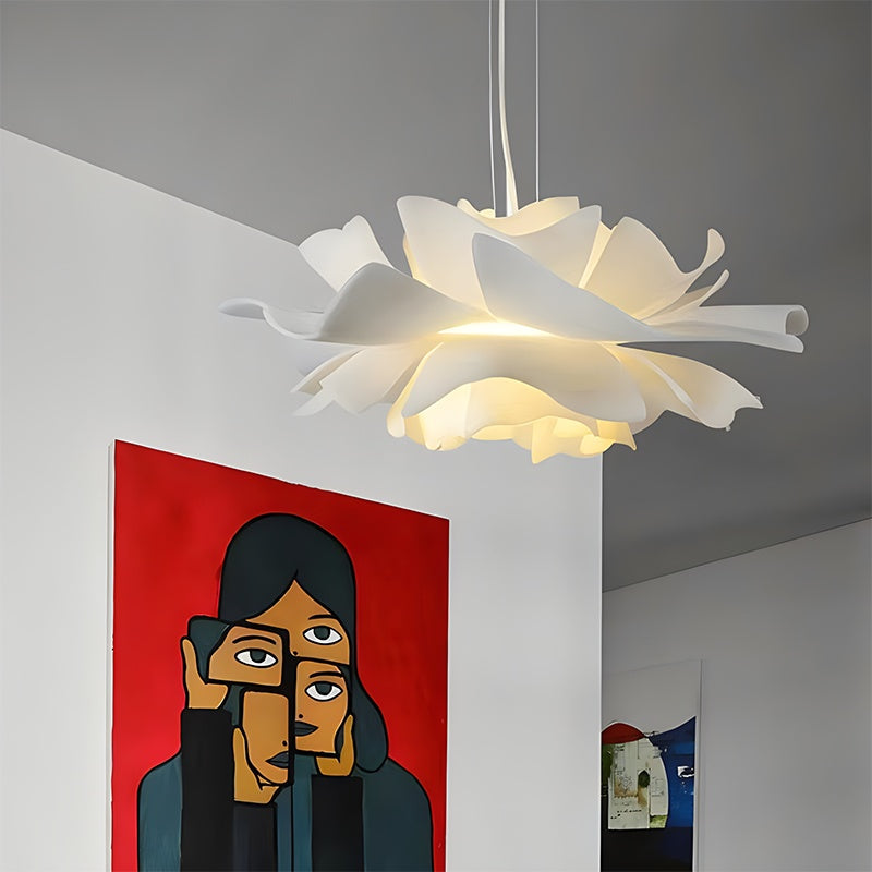 Feyran White Flower Pendant Light for Living Room
