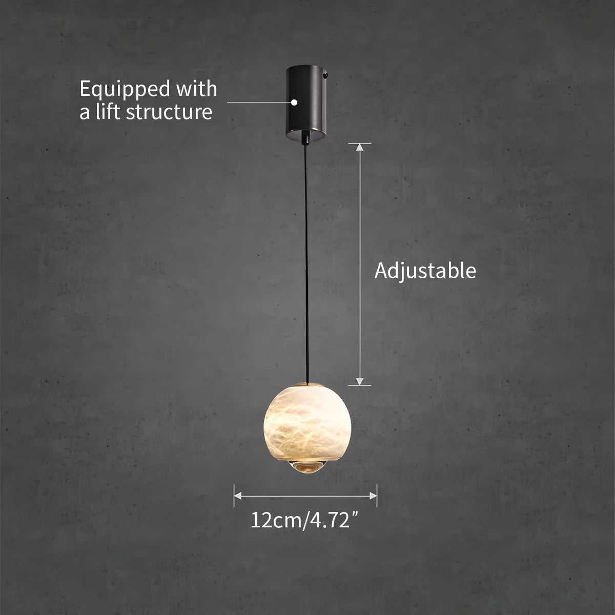 Feyran Modern Adjustable Spanish Alabaster Pendant Light