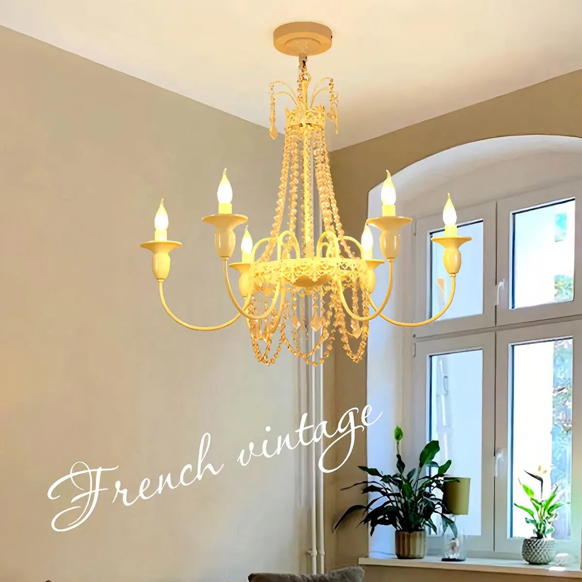 Feyran French Candle Crystal Chandelier