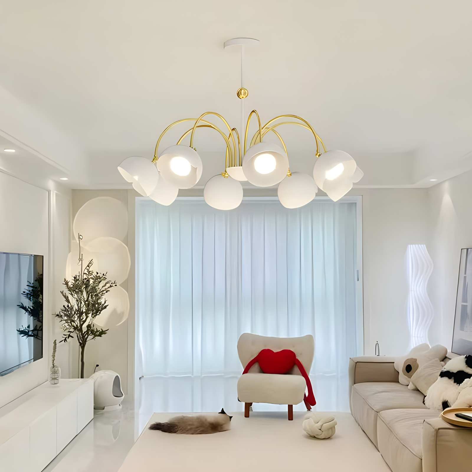 Feyran French Flower Shaped Chandelier