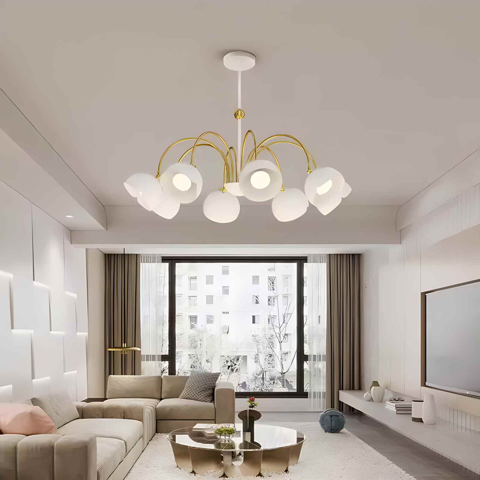 Feyran French Flower Shaped Chandelier