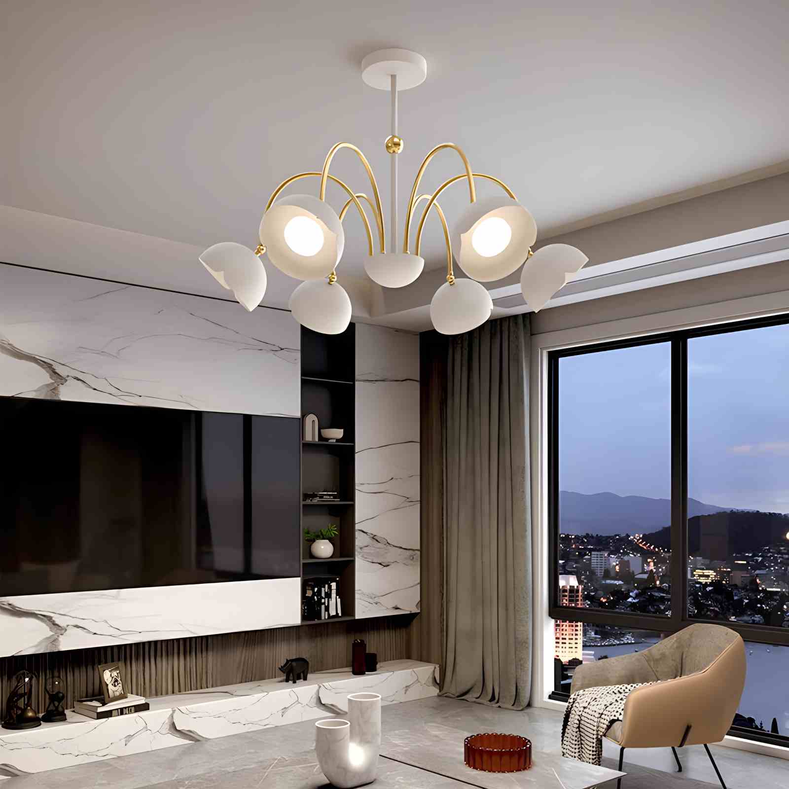 Feyran French Flower Shaped Chandelier