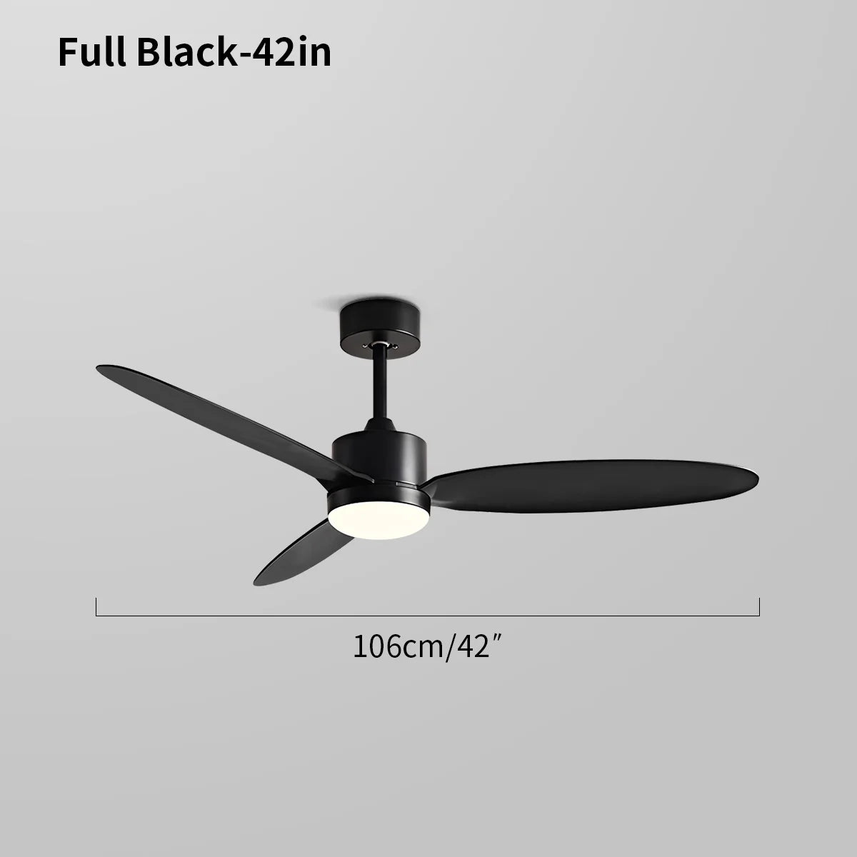 Feyran 3-Blade Ceiling Fan With Light for Bedroom
