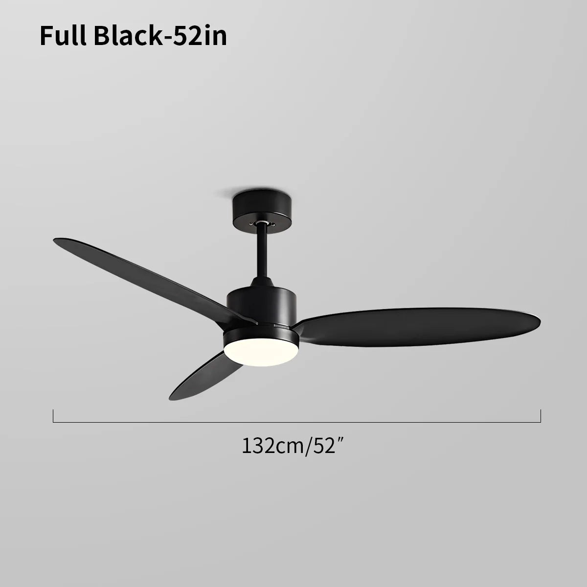 Feyran 3-Blade Ceiling Fan With Light for Bedroom