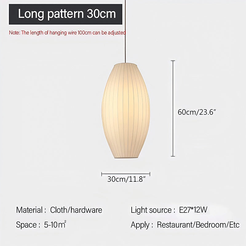 Feyran Vintage LED Silk Lantern Pendant Light