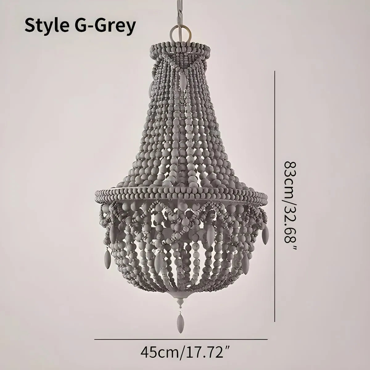 Feyran Retro Wooden Bead Chandelier for Dining Room