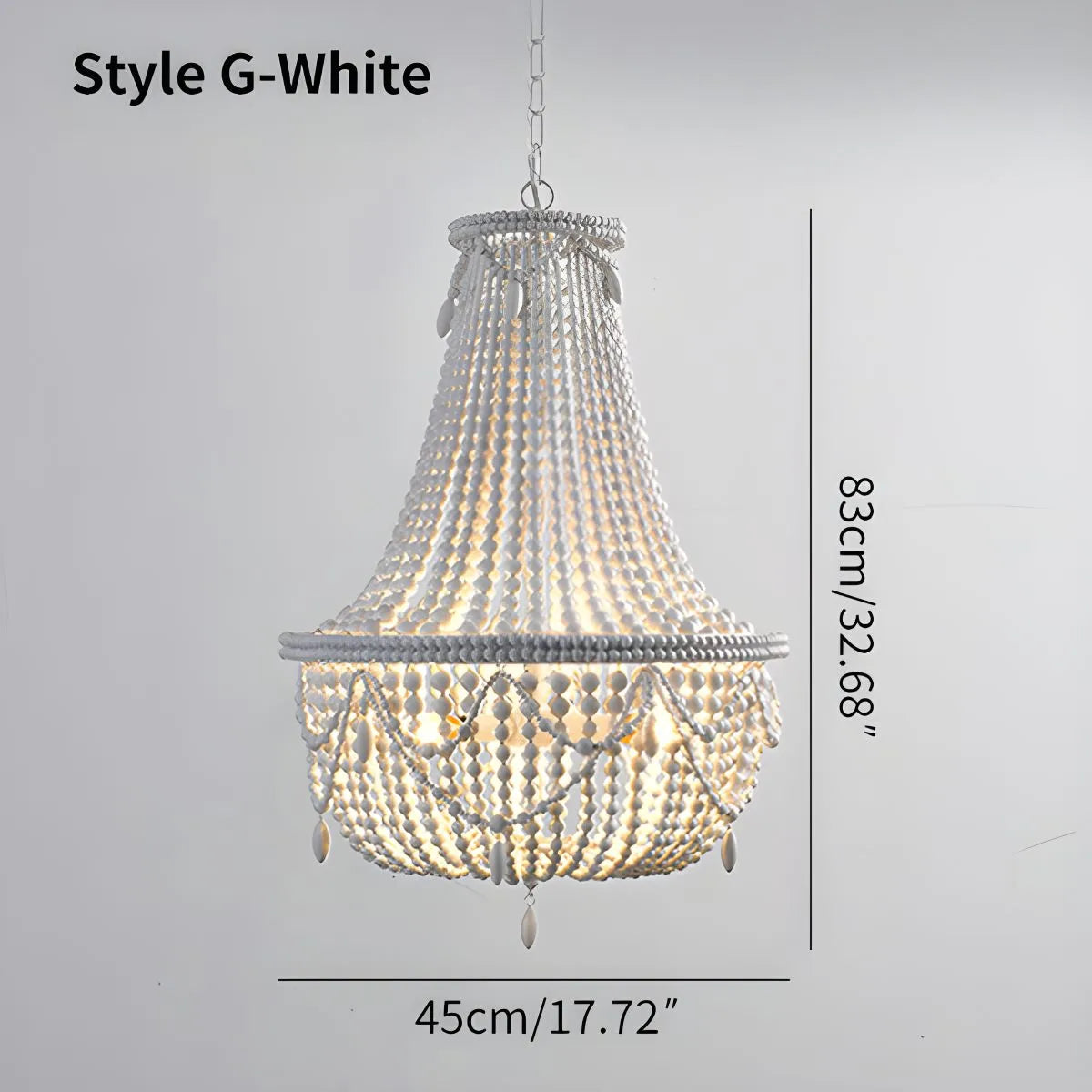 Feyran Retro Wooden Bead Chandelier for Dining Room