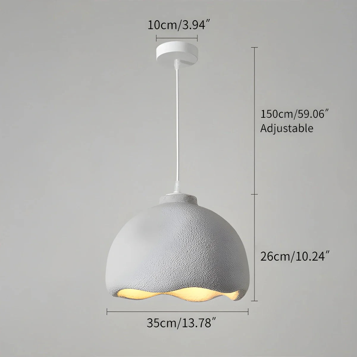 Feyran Micro Cement Pendant Light for Kitchen Dining Area